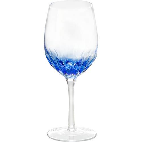 Tamanhos, Medidas e Dimensões do produto Jogo de Taças Craqueladas de Vidro para Vinho 360ml Azul 6 Peças - Rojemac