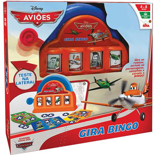 Tamanhos, Medidas e Dimensões do produto Jogo Gira Bingo Aviões - Elka
