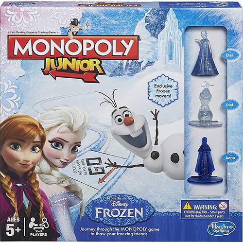 Tamanhos, Medidas e Dimensões do produto Jogo Monopoly Júnior Frozen - Hasbro