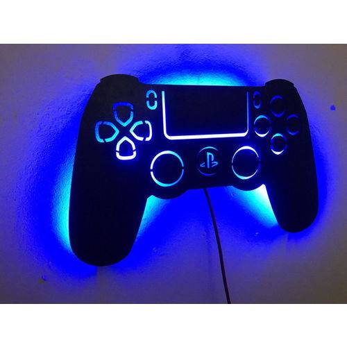 Tamanhos, Medidas e Dimensões do produto Joystick Controle Luminoso PS4 LED Azul
