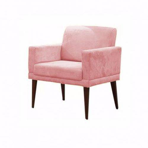 Tamanhos, Medidas e Dimensões do produto Poltrona Cadeira Decorativa Emília Escritório Suede Rose