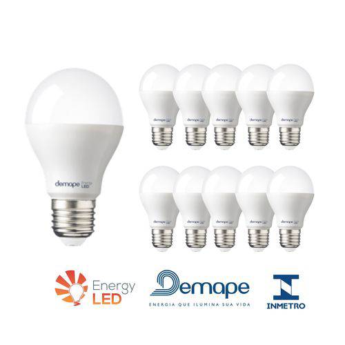 Tamanhos, Medidas e Dimensões do produto Kit 10 Lâmpadas Led Bulbo Demape 7w E27- Branco Frio