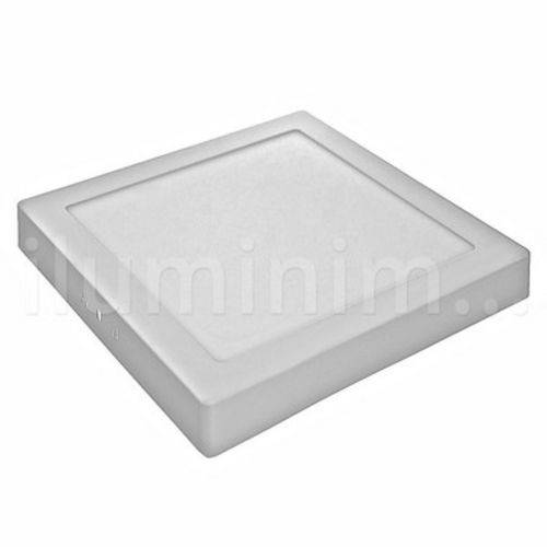 Tamanhos, Medidas e Dimensões do produto Kit 10 Peças Luminária Plafon Led Quadrado Sobrepor 18w Branco Frio 6500k