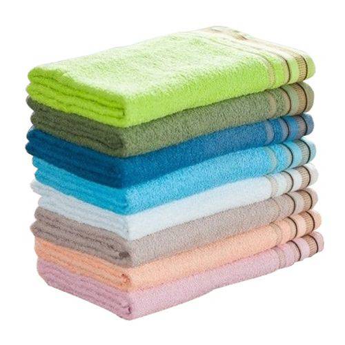 Tamanhos, Medidas e Dimensões do produto Kit 10 Toalhas de Banho Paris 80cm X 150cm Tamanho Banhão Cores Lindas