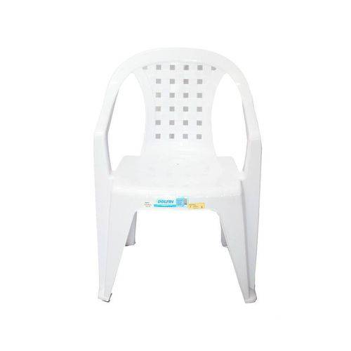 Tamanhos, Medidas e Dimensões do produto Kit 10.un Cadeiras PVC Encosto Baixa Micaela Dolfin Branca
