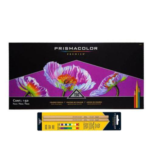 Tamanhos, Medidas e Dimensões do produto Kit 150 Lápis de Cor Prismacolor Premier e Blender