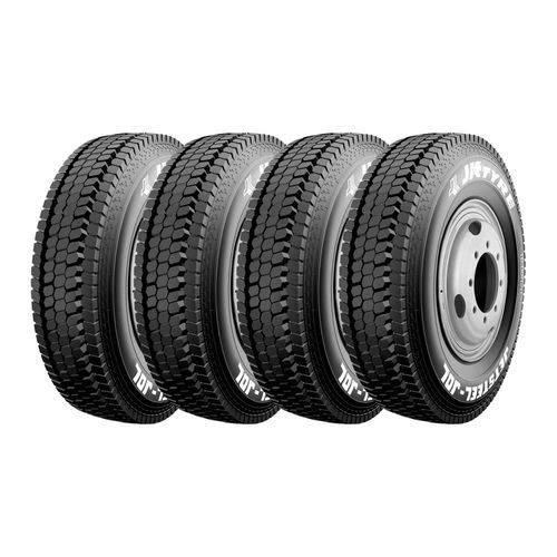 Tamanhos, Medidas e Dimensões do produto Kit 4 Pneus Jk Aro 22,5 275/80r22,5 Jetsteel Jdl 149/146m Borrachudo