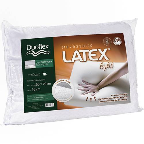 Tamanhos, Medidas e Dimensões do produto Kit 2 Travesseiros Duoflex Látex Light LP1101 50x70x16