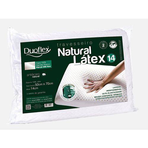 Tamanhos, Medidas e Dimensões do produto Kit 2 Travesseiros Duoflex Natural Latex LN1104 50x70x14