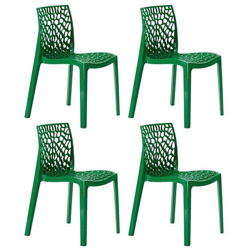 Tamanhos, Medidas e Dimensões do produto KIT - 4 X Cadeiras Gruvyer - Polipropileno - Verde
