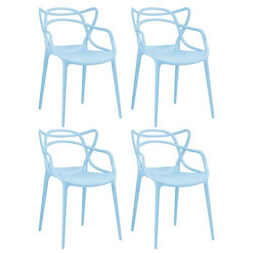 Tamanhos, Medidas e Dimensões do produto KIT - 4 X Cadeiras Masters Allegra - Azul Claro
