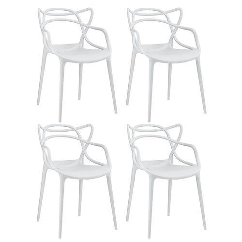 Tamanhos, Medidas e Dimensões do produto KIT - 4 X Cadeiras Masters Allegra - Cinza Claro