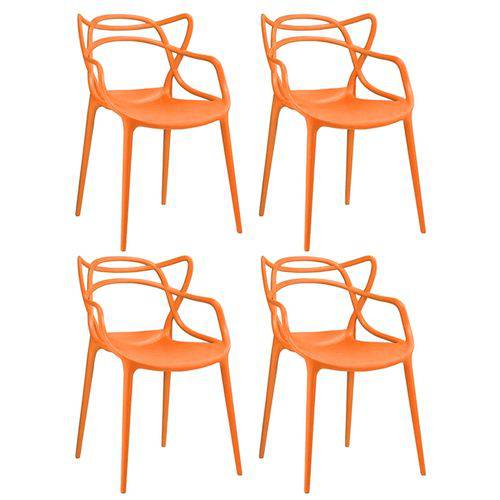 Tamanhos, Medidas e Dimensões do produto KIT - 4 X Cadeiras Masters Allegra - Laranja