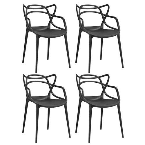 Tamanhos, Medidas e Dimensões do produto KIT - 4 X Cadeiras Masters Allegra - Preto