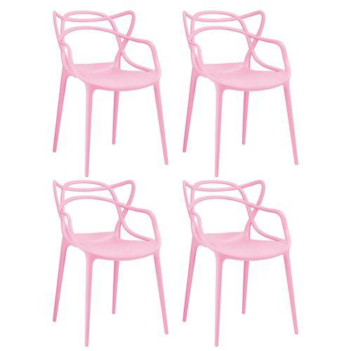Tamanhos, Medidas e Dimensões do produto KIT - 4 X Cadeiras Masters Allegra - Rosa