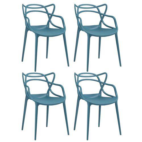 Tamanhos, Medidas e Dimensões do produto KIT - 4 X Cadeiras Masters Allegra - Turquesa