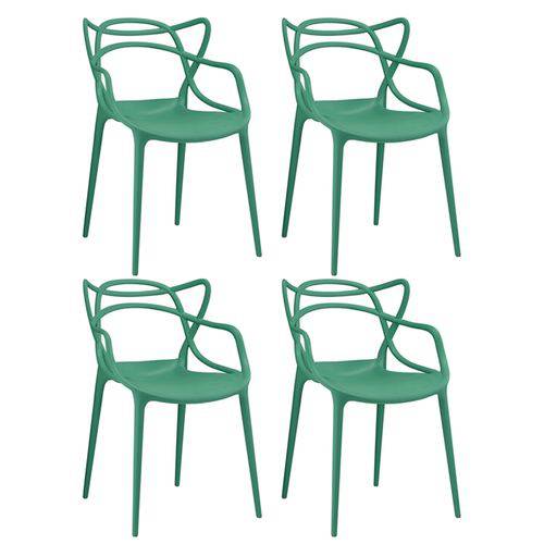 Tamanhos, Medidas e Dimensões do produto KIT - 4 X Cadeiras Masters Allegra - Verde Escuro