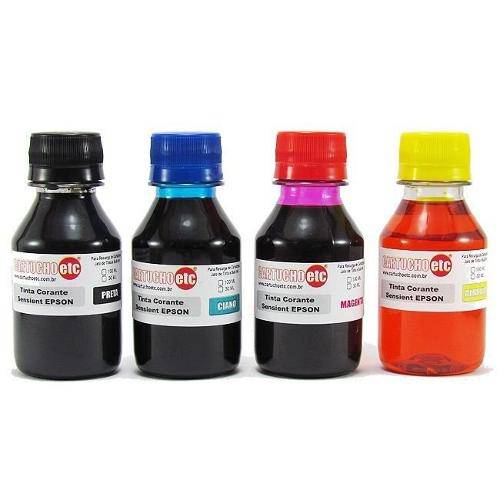 Tamanhos, Medidas e Dimensões do produto Kit 400ml de Tinta Formulabs Epson Corante Uv - 100ml de Cada Cor