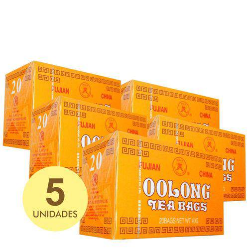 Tamanhos, Medidas e Dimensões do produto Kit 5x Oolong Tea Bags Fujian - Chá Oolong - 40g (20 Sachês de 2g) Importado