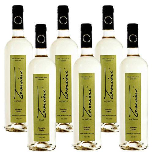 Tamanhos, Medidas e Dimensões do produto Kit 6 Vinho Branco Seco Fino Moscato Giallo Vinhos Tonini