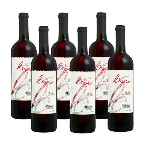 Tamanhos, Medidas e Dimensões do produto Kit 6 Vinhos Orgânico Rosé Seco Vinícola de Cezaro