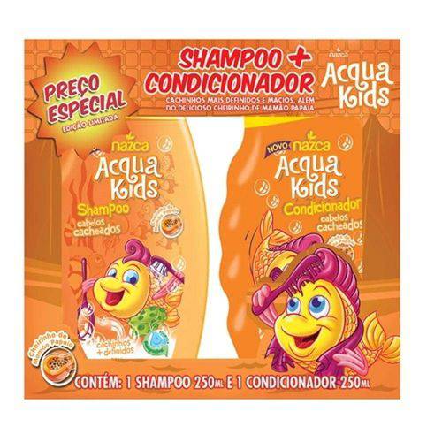 Tamanhos, Medidas e Dimensões do produto Kit Acqua Kids Nazca Shampoo + Condicionador Cabelos Cacheados 250ml
