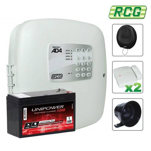 Tamanhos, Medidas e Dimensões do produto Kit Alarme Residencial Comercial Rcg AD4 Sem Fio com 02 Sensores