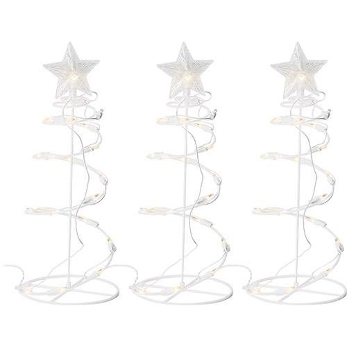 Tamanhos, Medidas e Dimensões do produto Kit Árvore de Natal em Espiral Iluminada, 3 Unidades, 60 Lâmpadas - 110V - Christmas Traditions