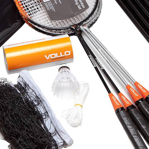 Tamanhos, Medidas e Dimensões do produto Kit Badminton com 4 Raquetes e 3 Petecas de Nylon Szr004 - Vollo