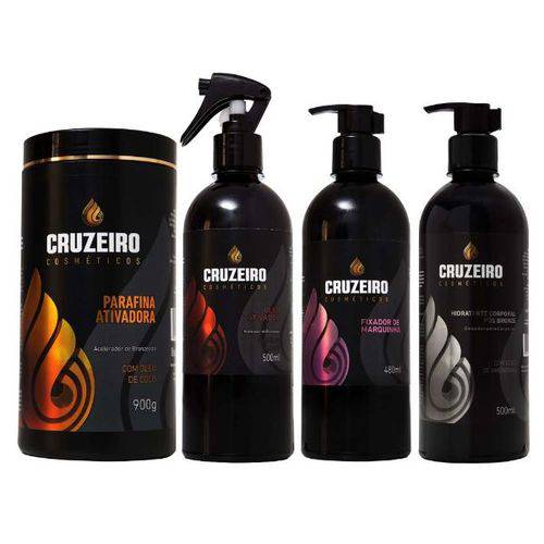 Tamanhos, Medidas e Dimensões do produto Kit Bronze Cruzeiro Parafina Plus Escura + Óleo Ativador Plus + Fita - Bronzeamento Natural