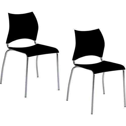 Tamanhos, Medidas e Dimensões do produto Kit 2 Cadeiras Amanda 357 Preto Carraro