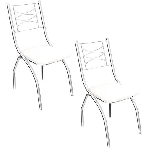 Tamanhos, Medidas e Dimensões do produto Kit 2 Cadeiras Itália Branca - Kappesberg