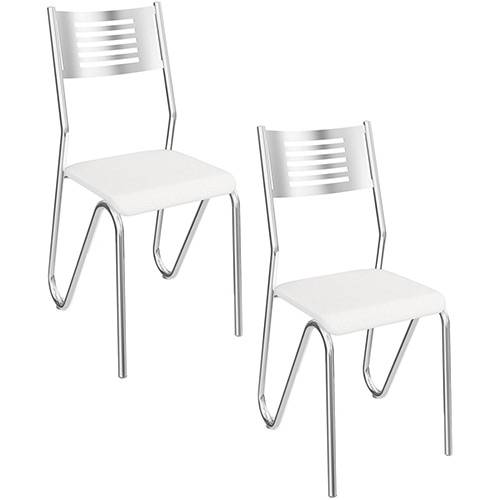 Tamanhos, Medidas e Dimensões do produto Kit 2 Cadeiras Nápoles Branca - Kappesberg