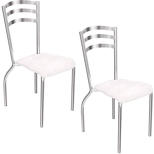Tamanhos, Medidas e Dimensões do produto Kit 2 Cadeiras Portugal Branca - Kappesberg