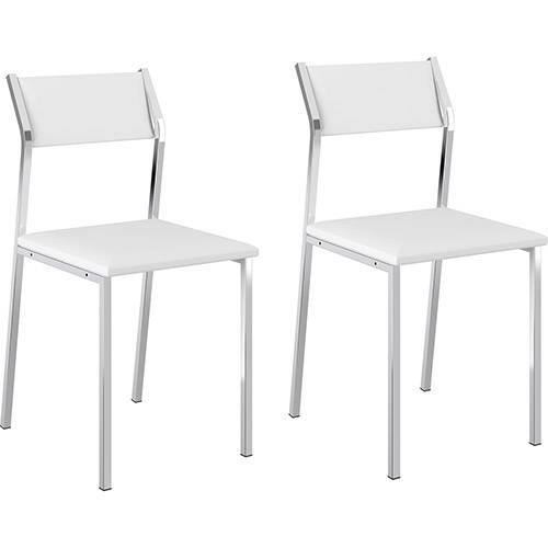 Tamanhos, Medidas e Dimensões do produto Kit 2 Cadeiras Sofia 1709 Branco Carraro