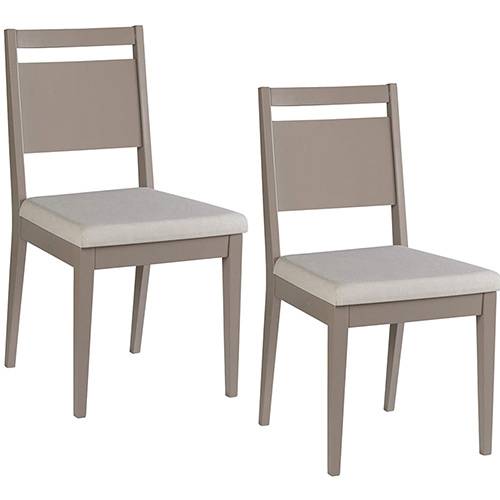 Tamanhos, Medidas e Dimensões do produto Kit 2 Cadeiras Sofia Areia com Assento Bege - Orb