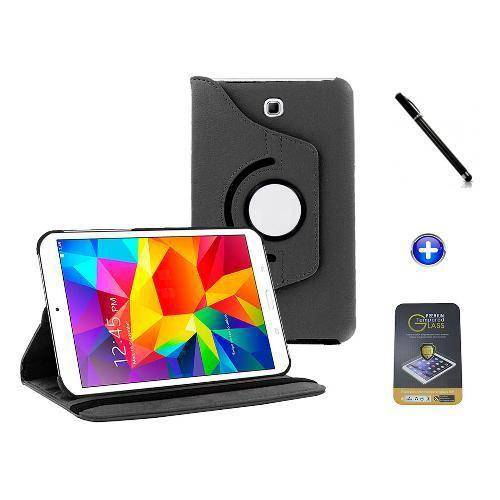 Tamanhos, Medidas e Dimensões do produto Kit Capa para Galaxy Tab a 9.7 P550/P555 Giratória 360 + Película de Vidro + Caneta Touch (Preto)