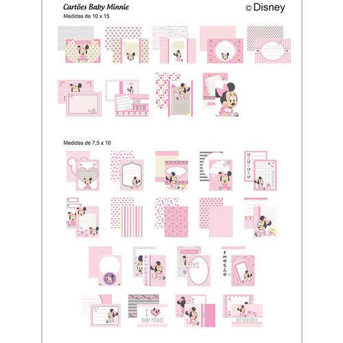 Tamanhos, Medidas e Dimensões do produto Kit Cartões para Scrap Momentos Disney Toke e Crie Baby Minnie - 19353 - KSCMD03