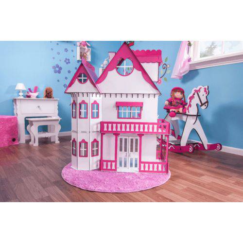 Tamanhos, Medidas e Dimensões do produto Kit Casa Boneca e Móveis Escala Barbie Emily Sonhos S+B - Darama