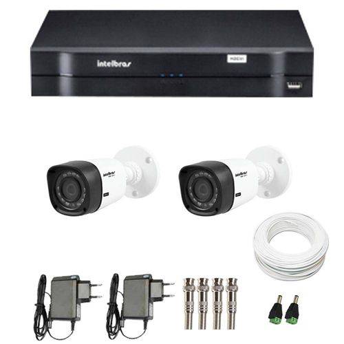 Tamanhos, Medidas e Dimensões do produto Kit CFTV 2 Câmeras Infra 720p Intelbras VHD 1010B G3 + DVR Intelbras Multi HD + Acessórios