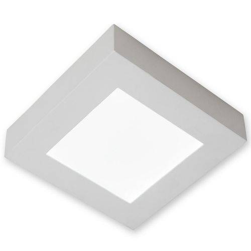 Tamanhos, Medidas e Dimensões do produto Kit com 10 Peças Luminária Plafon Sobrepor Quadrado LED 12W - 3000K Branco Quente - Startec