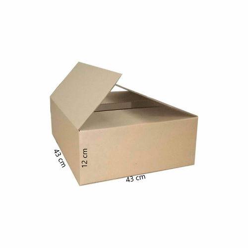 Tamanhos, Medidas e Dimensões do produto Kit com 15 Caixas de Papelão Pardo 43 X 43 X 12 Cm para Correios e Transporte de Encomendas