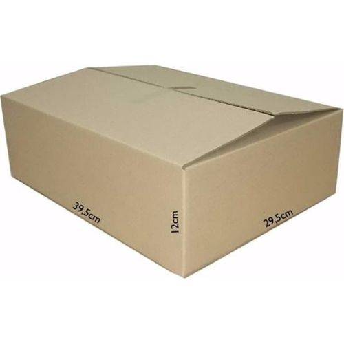 Tamanhos, Medidas e Dimensões do produto Kit com 50 Caixas de Papelão 39,5x29,5x12 Cm para Correios e Transporte