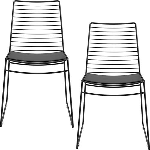 Tamanhos, Medidas e Dimensões do produto Kit com 2 Cadeiras Nicole Preto - Carraro