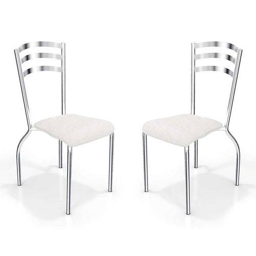 Tamanhos, Medidas e Dimensões do produto Kit com 2 Cadeiras Portugal Branca Kappesberg