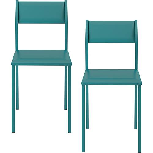 Tamanhos, Medidas e Dimensões do produto Kit com 2 Cadeiras Sofia Turquesa - Carraro