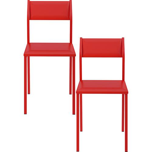 Tamanhos, Medidas e Dimensões do produto Kit com 2 Cadeiras Sofia Vermelha - Carraro
