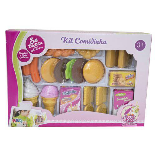 Tamanhos, Medidas e Dimensões do produto Kit Comidinha Infantil de Brinquedo Fast Food ou Verdurinha BBR TOYS