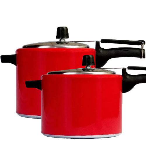 Tamanhos, Medidas e Dimensões do produto Kit Conjunto Jogo 2 Panela Pressão Mr.cook 3 e 4,5L Vermelho