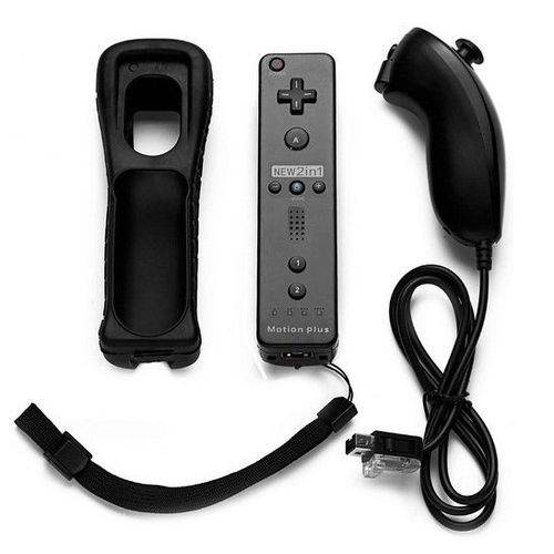 Tamanhos, Medidas e Dimensões do produto Kit Controle para Nintendo Wii Remote Plus Nunchuck Wii U Preto
